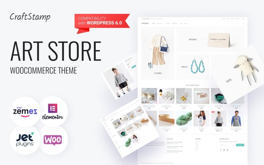 CraftStamp – 手工艺品商店Woocommerce主题