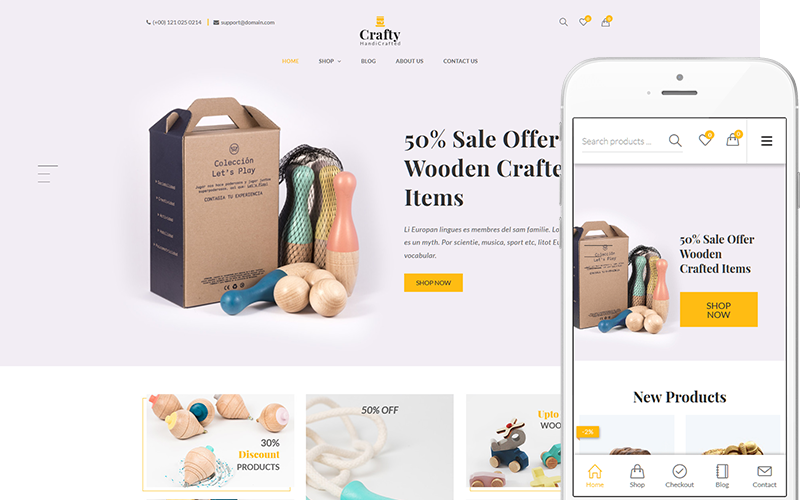 Crafty – 一个干净、极简的 WooCommerce 主题