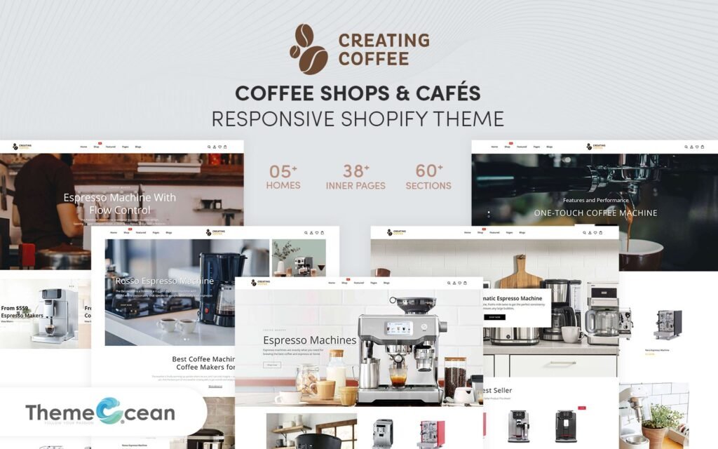 CreatingCoffee – 响应式Shopify主题，适用于咖啡店和咖啡馆