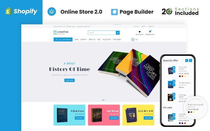 创意书店Shopify主题