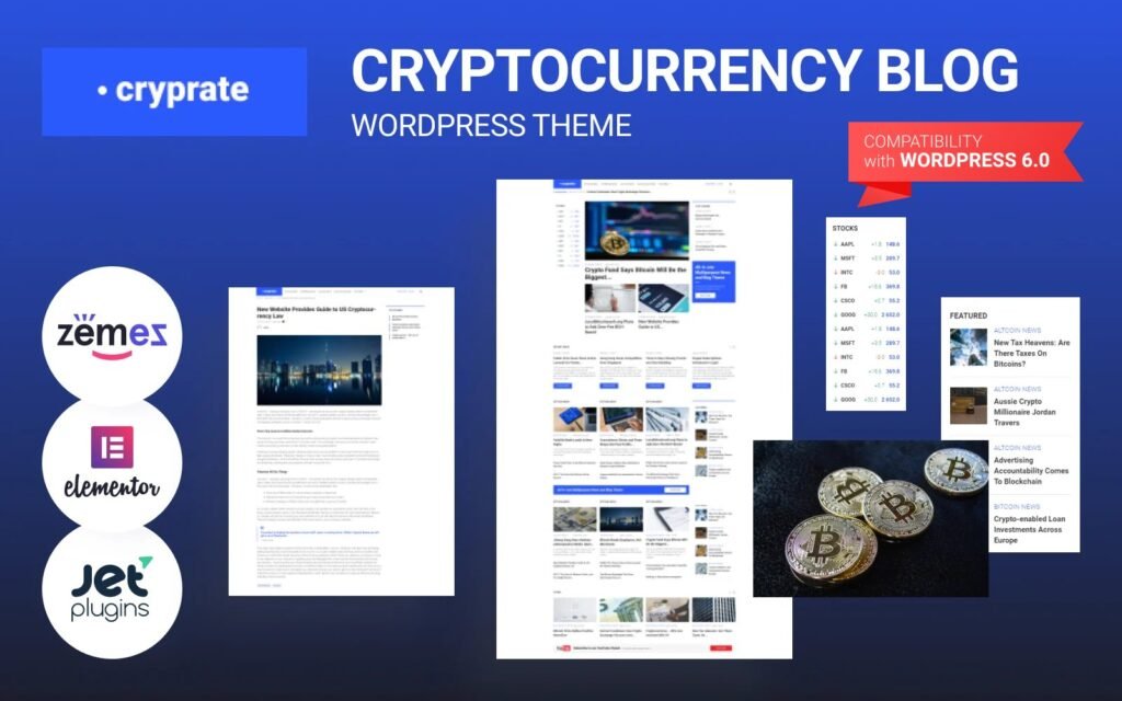 Cryprate – 加密货币博客 WordPress Elementor 主题