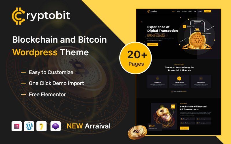 Cryptobit是一款专为WordPress设计的区块链主题。