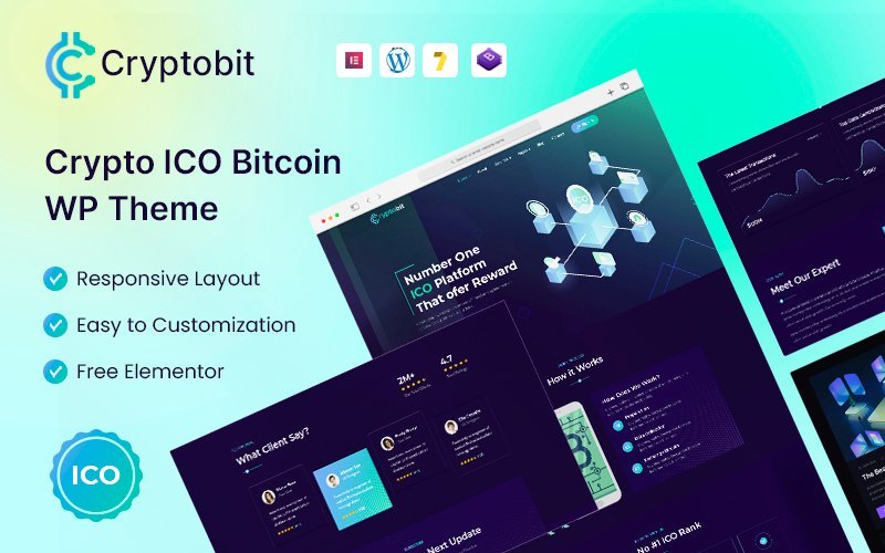 Cryptobit是一款专为ICO（首次代币发行）设计的WordPress主题。