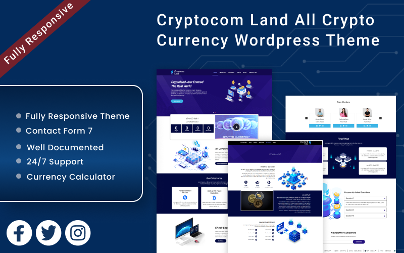 Cryptocom Land- 一款适用于所有加密货币的WordPress主题