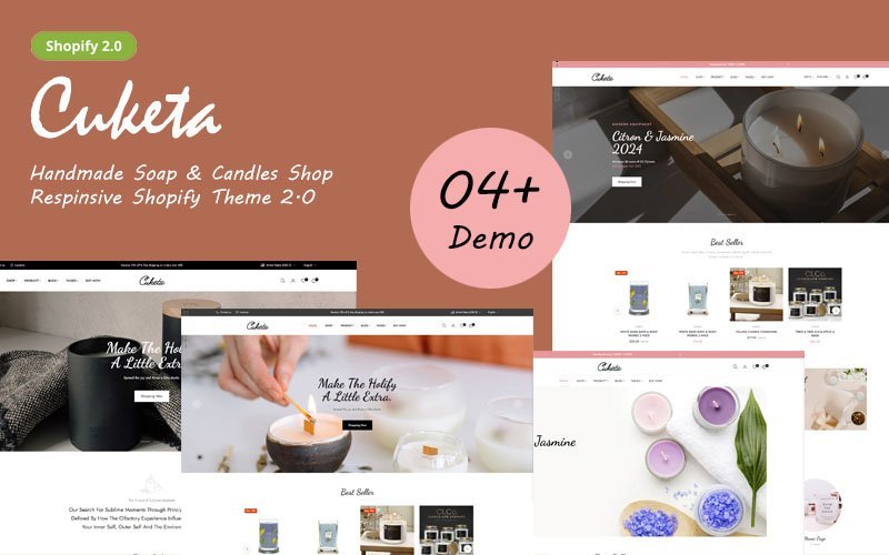 Cuketa – 手工肥皂和蜡烛店响应式Shopify主题2.0