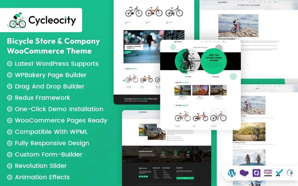 Cycleocity – 自行车商店和公司的WooCommerce主题