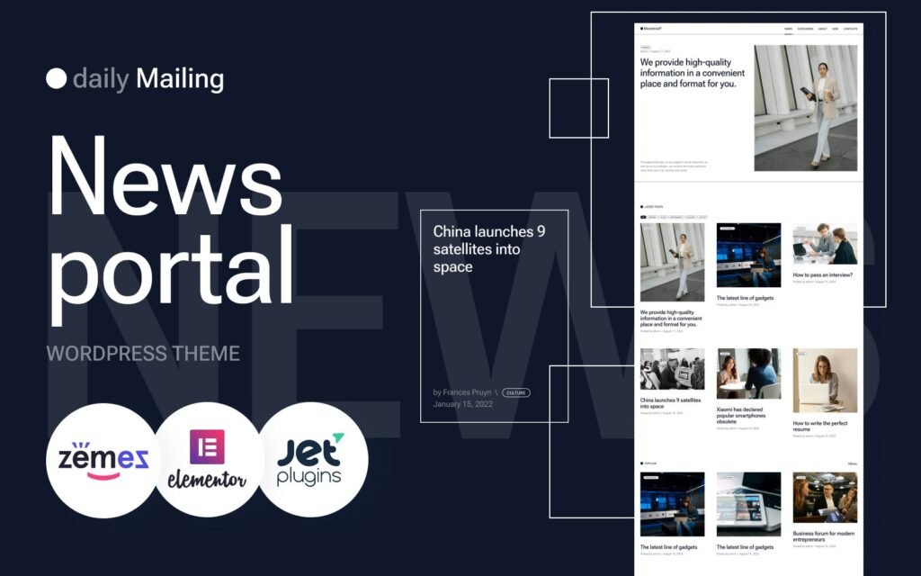 Daily Mailing – 新闻门户、电视频道 WordPress 主题