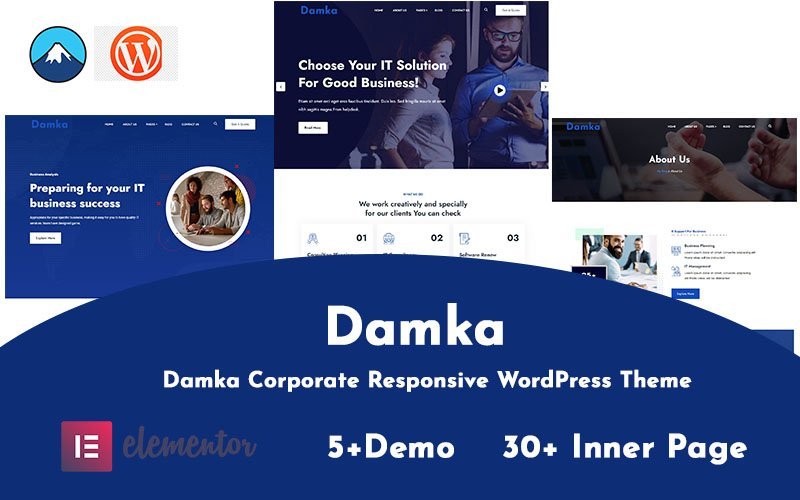 Damka企业响应式WordPress主题