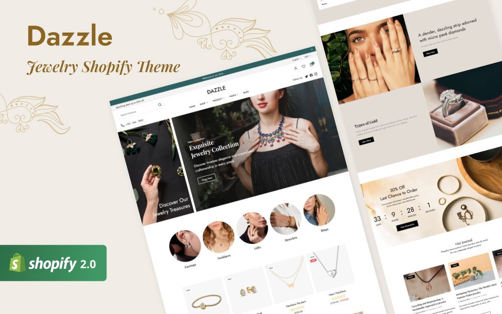 Dazzle – 珠宝 Shopify 主题