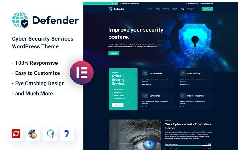 Defender – 网络安全服务WordPress主题