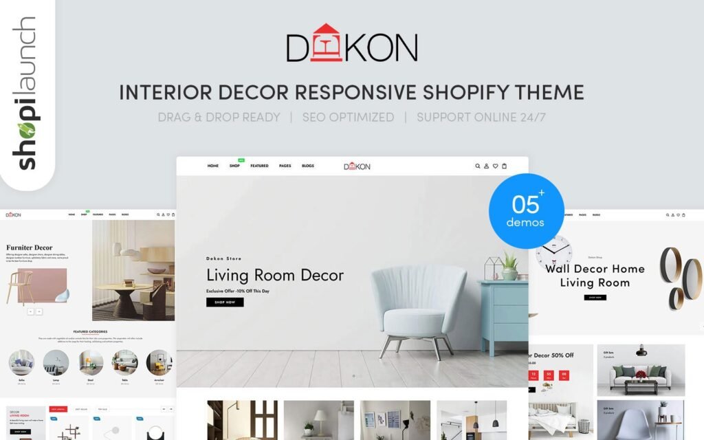 Dekon – 室内装饰响应式 Shopify 主题