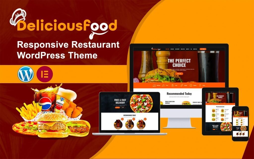 Deliciousfood是一个响应式餐厅WordPress主题。
