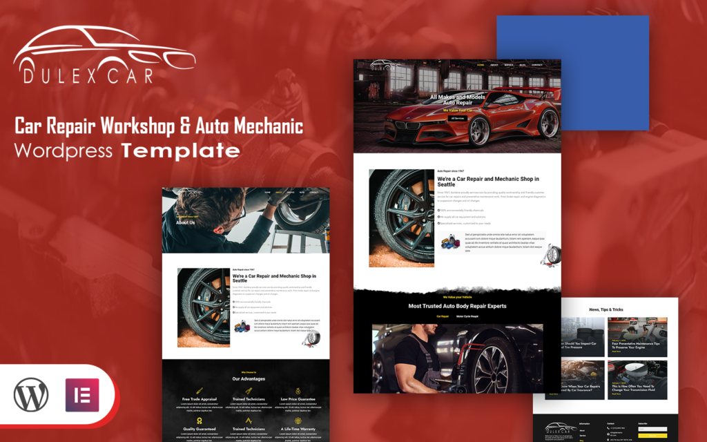 Deluxcar – 汽车修理厂和汽车技师 WordPress 主题