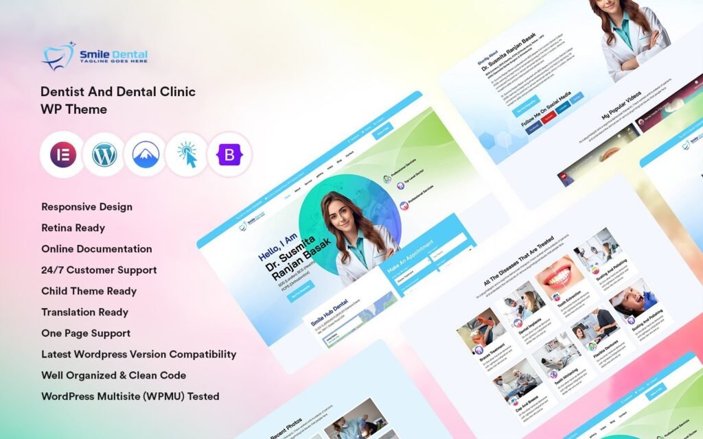 牙医和牙科诊所的WordPress主题。