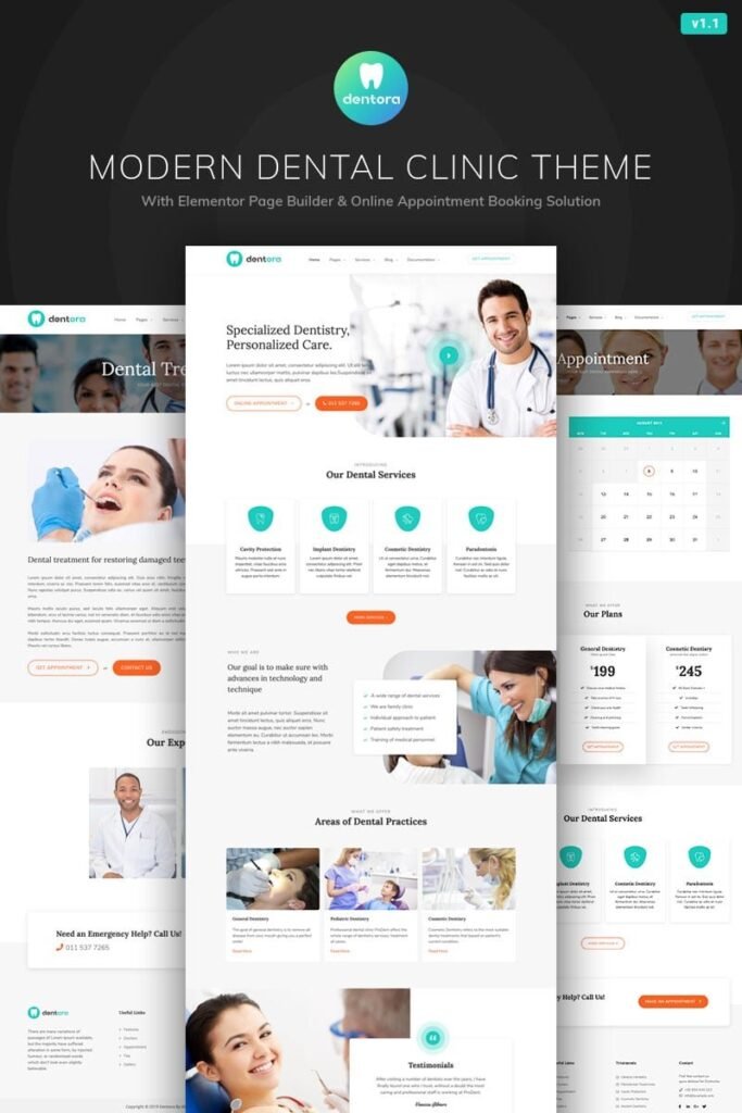 Dentora – 牙科诊所WordPress Elementor主题