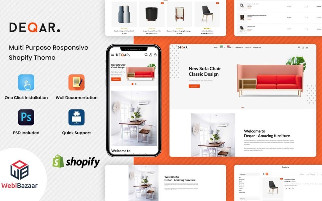 Deqar – Mega 家具 Shopify 商店
