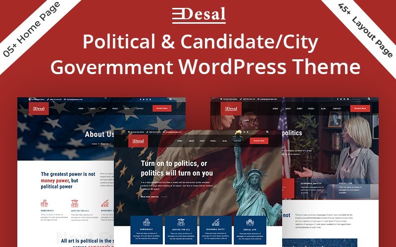 Desal – 政治 & 候选人/市政府 WordPress 主题