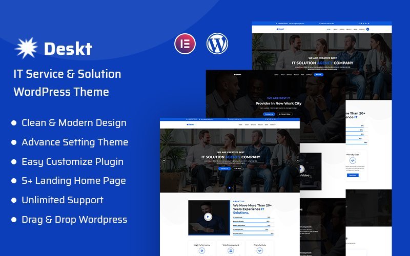 Deskt – IT服务和IT解决方案响应式WordPress主题
