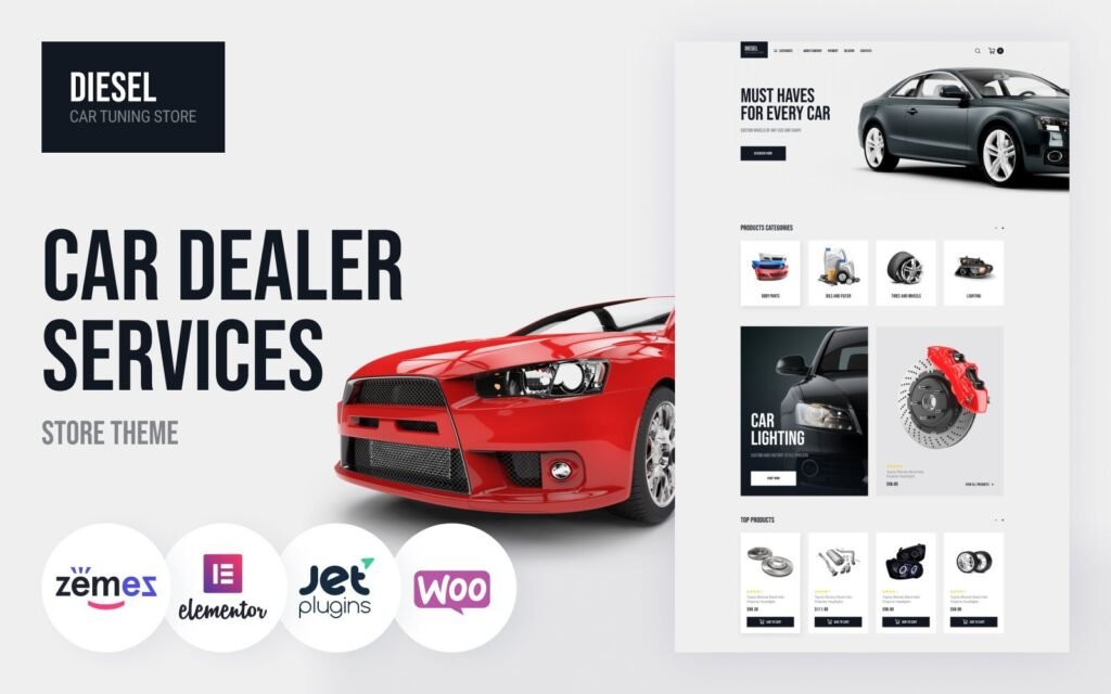 Diesel – WooCommerce汽车经销商服务商店主题
