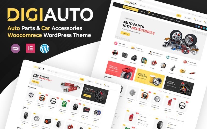 DigiAuto – 汽车配件和汽车配件Woocomrece WordPress主题