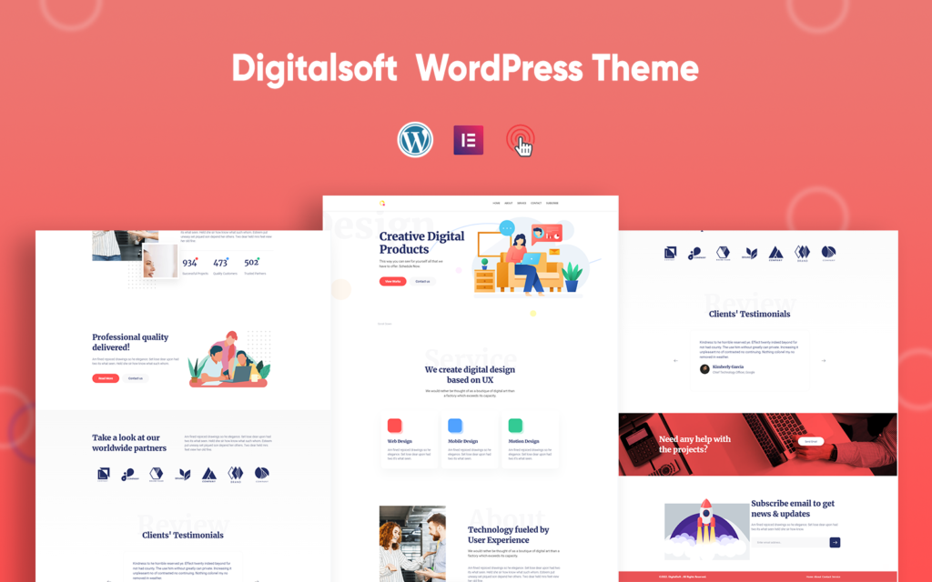 Digitalsoft – 软件即服务 (SaaS) 和软件 Elementor WordPress 主题