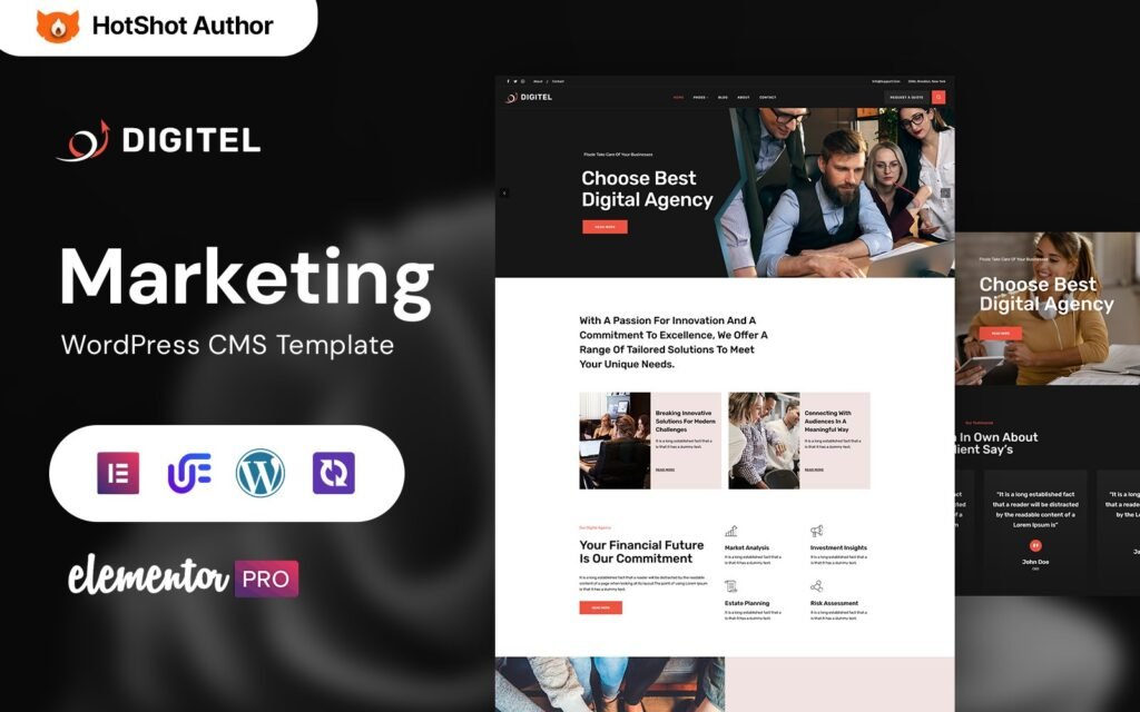 Digitel – 商务营销的WordPress Elementor主题