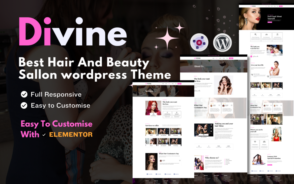 Divine Hair And Beauty Salon- WordPress 主题