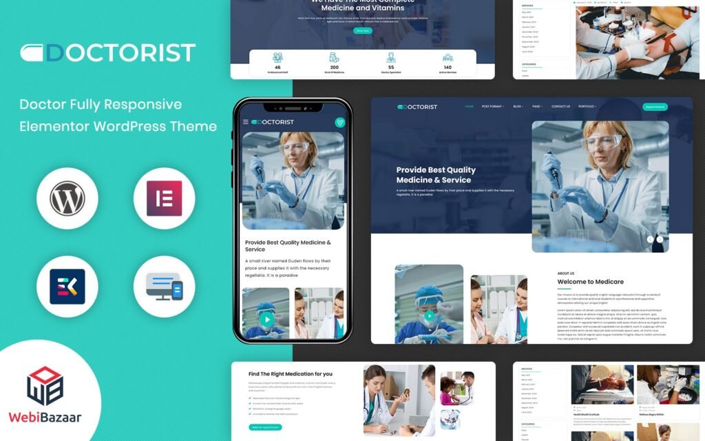 Doctorist – 多功能医生医疗 WordPress 主题