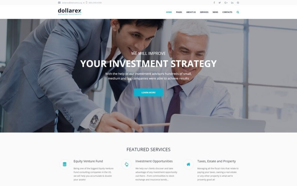 Dollarex – 投资公司和金融WordPress主题