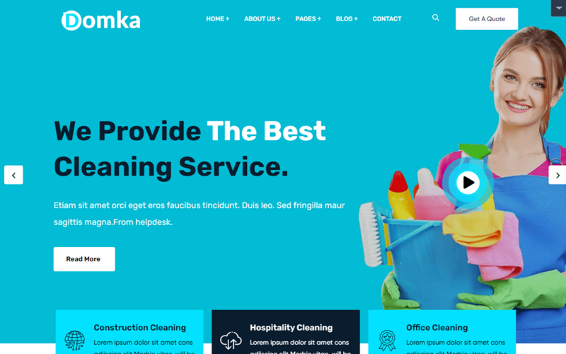 Domka – 清洁公司和服务WordPress主题
