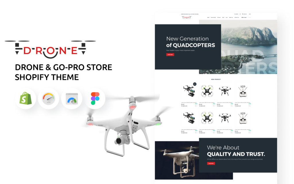 无人机和 GoPro 相机商店Shopify 主题