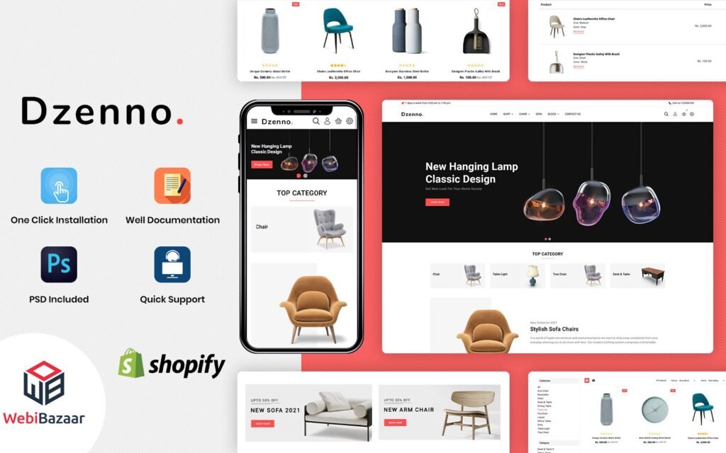 Dzenno – 家具多用途响应式Shopify模板
