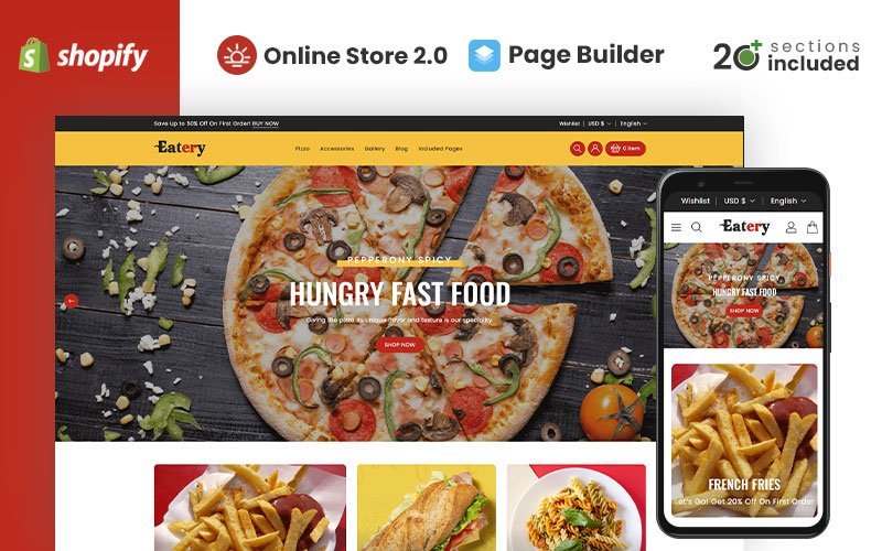 Eatery – 响应式美食Shopify主题