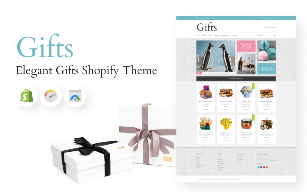 优雅礼品 Shopify 主题 电子商务模板