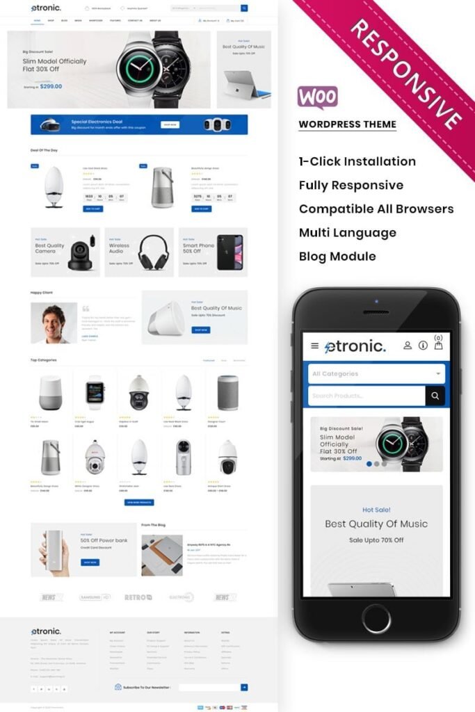 Etronic – 电子商务主题的巨型电子商店