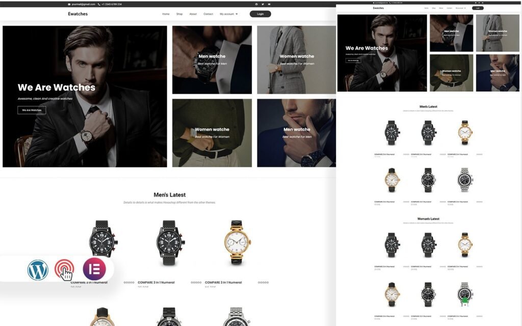 Ewatches – Elementor手表WooCommerce主题