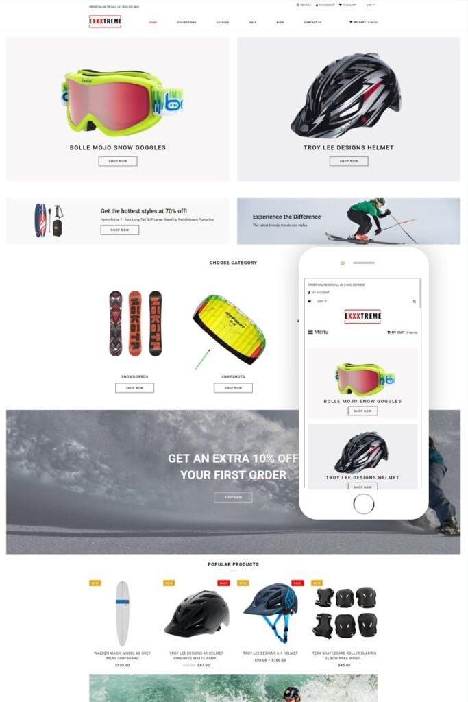 Exxxtreme – 极限运动电子商务干净版Shopify主题