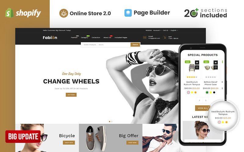 Fabion时尚商店Shopify主题