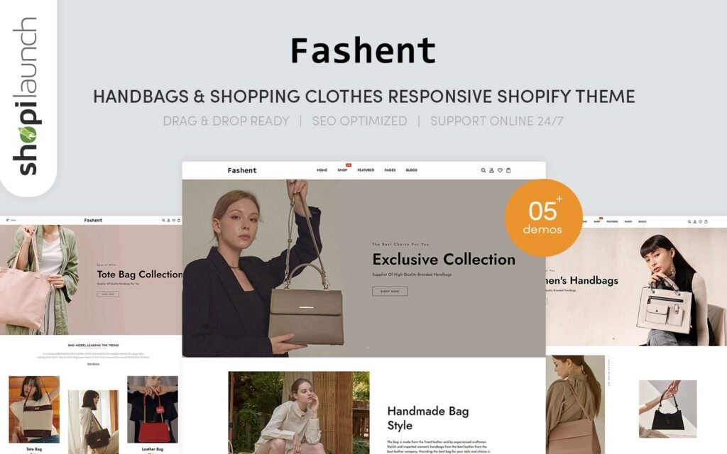 Fashent – 手提包和购物服装响应式Shopify主题