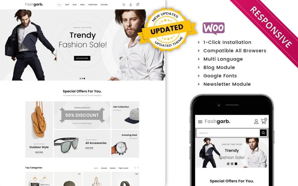 Fashgarb – 时尚店响应式 WooCommerce 主题