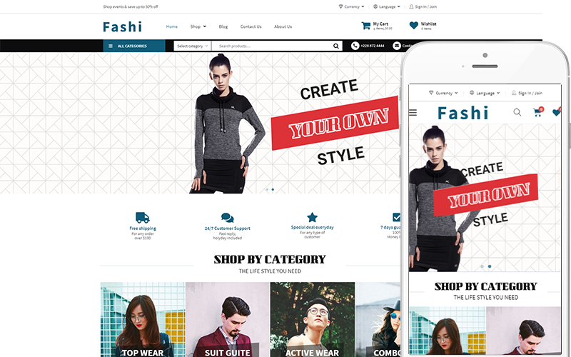 Fashi – 时尚商店 WooCommerce 主题