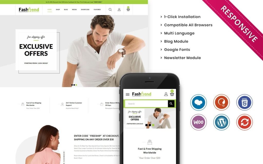Fashtrend – 时尚商城响应式 WooCommerce 主题
