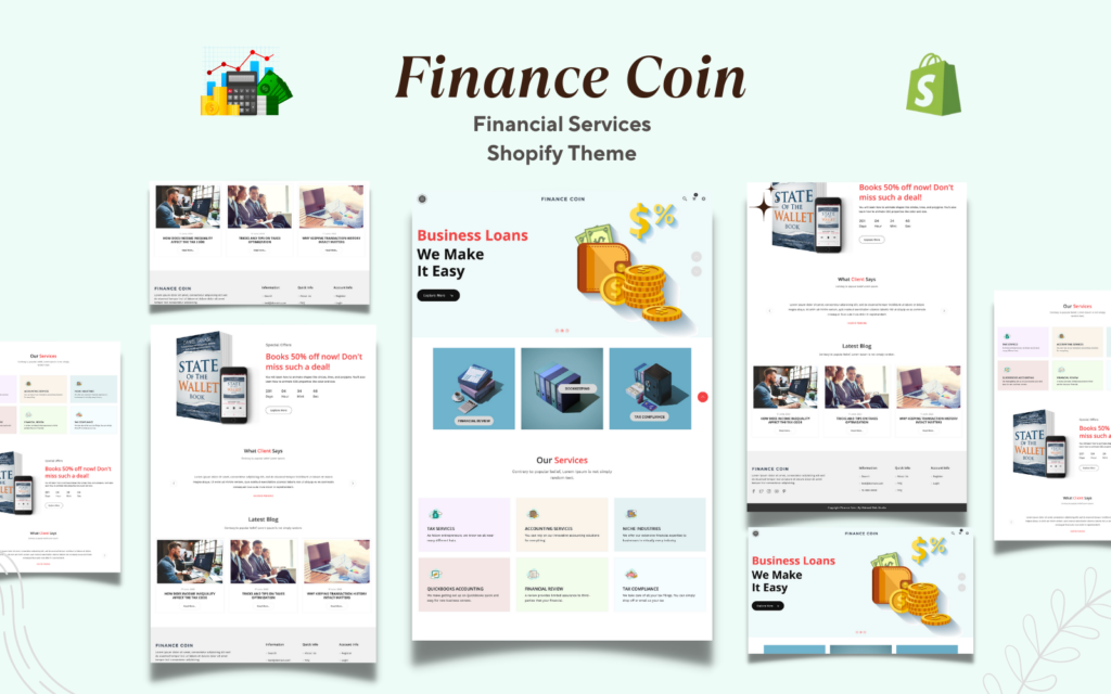 Finance Coin – Finance Services Shopify主题
