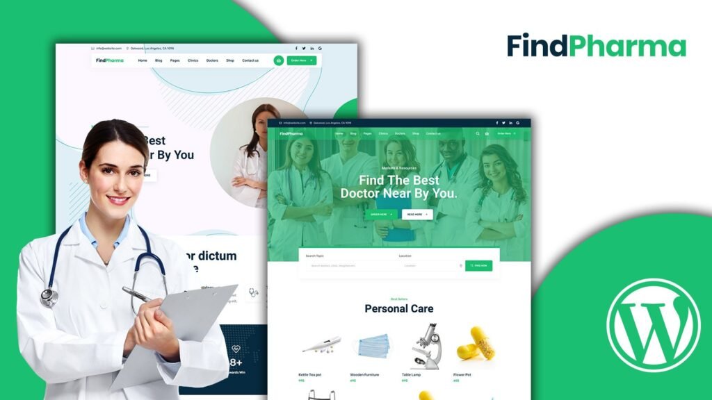 Find-pharma药房和药品商店Woo-commerce主题