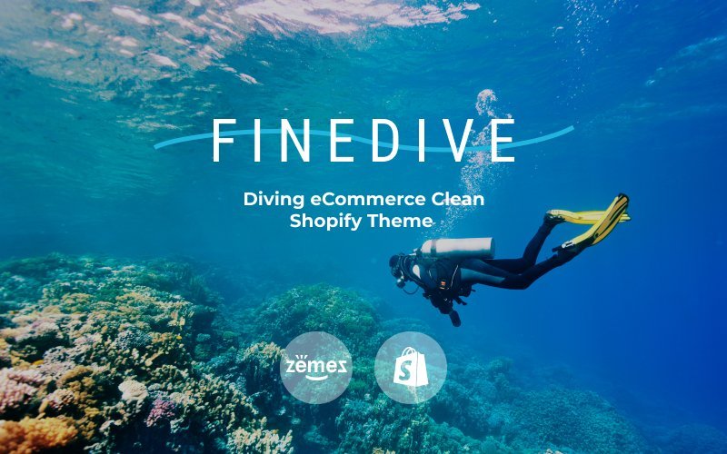Finedive – 潜水电子商务清洁Shopify主题