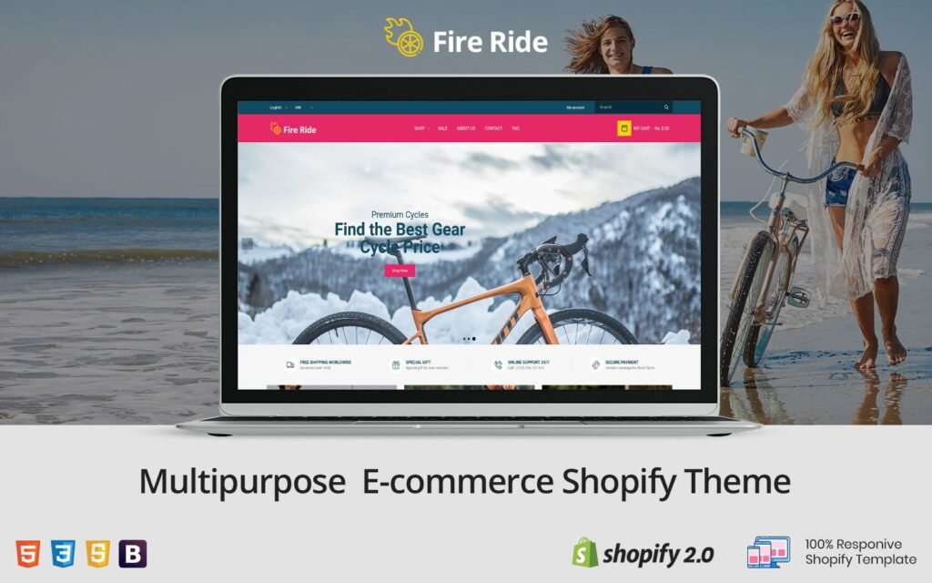 Fire Ride Bicycle – 电动车辆汽车零部件商店Shopify操作系统2.0主题