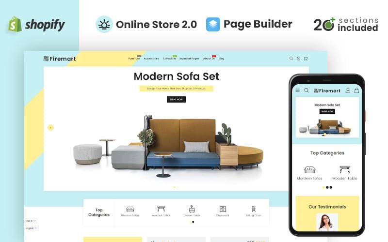 Firemart Furniture Store Shopify 主题