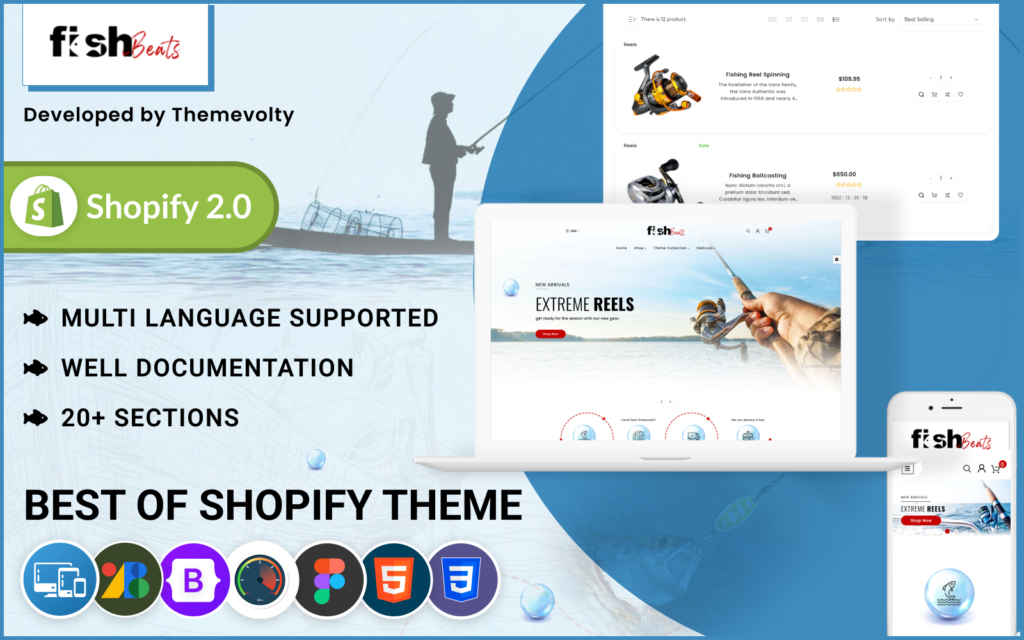 Fish Beats – Mega Fishing Shopify 2.0响应式主题