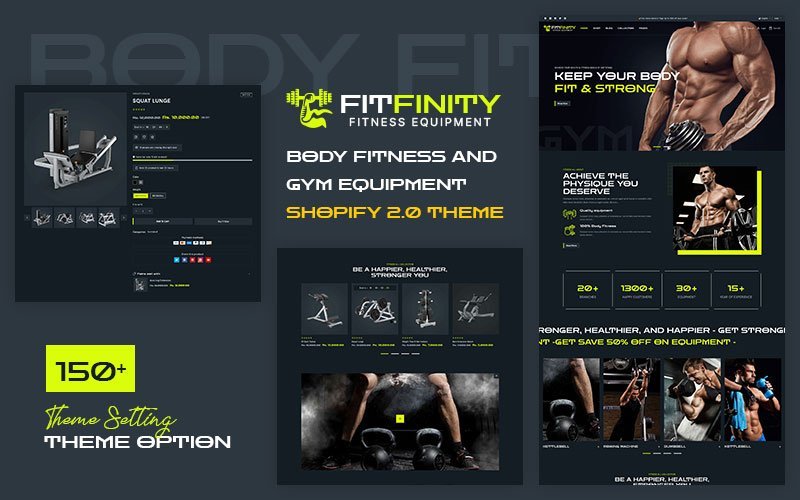 Fitfinity – 运动服和健身器材多功能 Shopify 2.0 响应式主题
