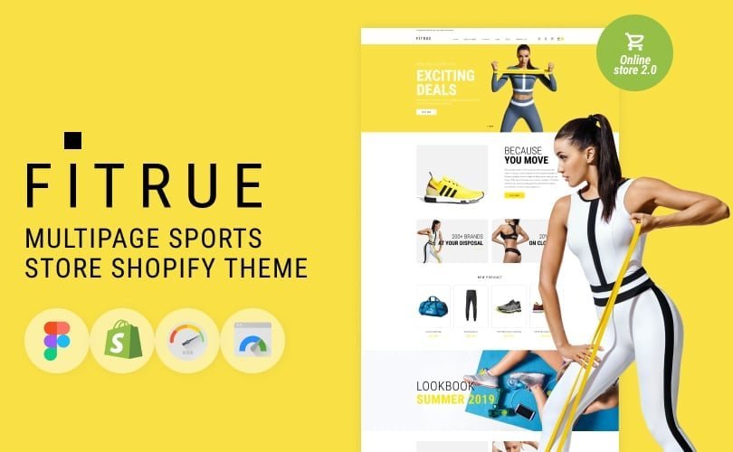 Fitrue – 体育用品店多页面简洁Shopify主题